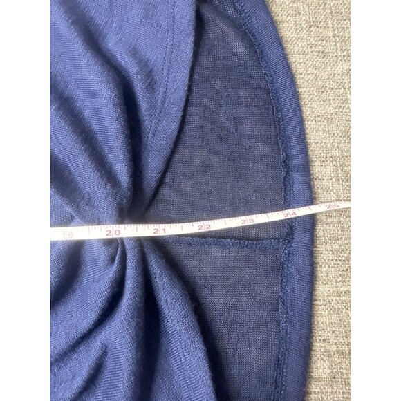 Style & Co Womens Navy Blue Knot Front Shirt Top Size Medium - Picture 7 of 7